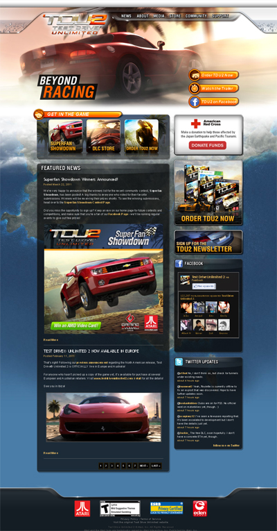 Шаблона сайта testdriveunlimited2 для ucoz